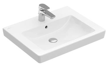 VILLEROY & BOCH SUBWAY 2.0 umývadlo 60 cm, s otvorom pre batériu a prepadom, CeramicPlus, alpská biela 7113F0R1 Obrázek - fotka