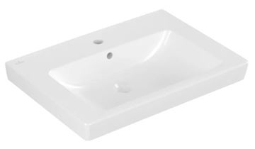 VILLEROY & BOCH SUBWAY 2.0 umyvadlo 65 cm, s otvorem pro baterii a přepadem, CeramicPlus, alpská bílá