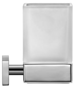 DURAVIT KARREE nástenný pohárik, sklo, chróm