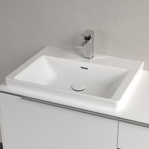 VILLEROY & BOCH SUBWAY 3.0 umývadlo 60 cm, s otvorom pre batériu a prepadom, brúsené, alpská biela 4A706G01 Obrázek - fotka
