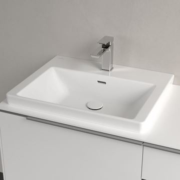 VILLEROY & BOCH SUBWAY 3.0 umývadlo 60 cm, s otvorom pre batériu a prepadom, brúsené, alpská biela 4A706G01 Obrázek - fotka