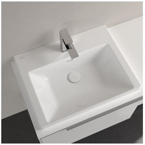 VILLEROY & BOCH SUBWAY 3.0 umývadlo 60 cm, s otvorom pre batériu a prepadom, brúsené, alpská biela 4A706G01 Obrázek - fotka