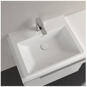 VILLEROY & BOCH SUBWAY 3.0 umývadlo 60 cm, s otvorom pre batériu a prepadom, brúsené, alpská biela 4A706G01 Obrázek - fotka