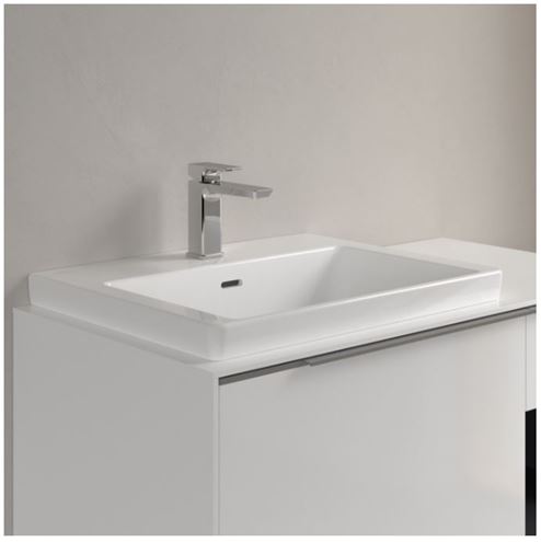 VILLEROY & BOCH SUBWAY 3.0 umývadlo 60 cm, s otvorom pre batériu a prepadom, brúsené, alpská biela 4A706G01 Obrázek - fotka