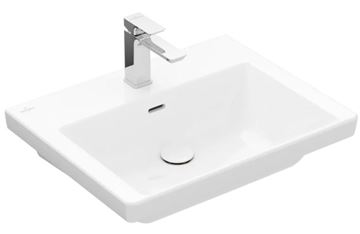 VILLEROY & BOCH SUBWAY 3.0 umývadlo 60 cm, s otvorom pre batériu a prepadom, brúsené, alpská biela 4A706G01 Obrázek - fotka