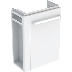 GEBERIT SELNOVA COMPACT skrinka pod umývadlo 44,8x25,2x60,4 cm, 1 dvierka, pánty vpravo, matná biela/lesklá biela