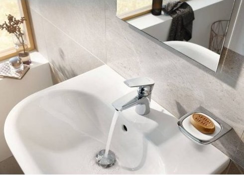 KLUDI PURE&SOLID umývadlová stojanková batéria, s odtokovou súpravou, chróm 343880575WR4 Obrázek - fotka