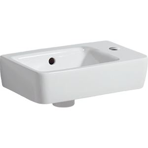 GEBERIT SELNOVA COMPACT umývadielko 40 cm, s otvorom pre batériu vpravo a prepadom