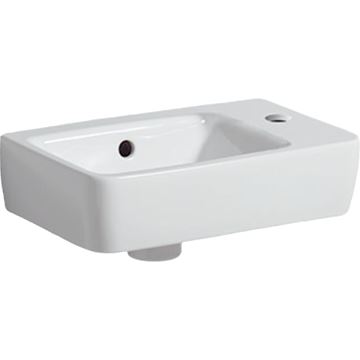 GEBERIT SELNOVA COMPACT umývadielko 40 cm, s otvorom pre batériu vpravo a prepadom