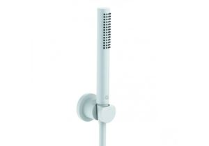 KLUDI NOVA FONTE PURISTIC 1S sprchová súprava 3-dielna, ručná sprcha 205 mm, hadica, držiak, matná biela