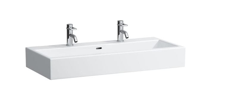 LAUFEN LIVING CITY umývadlo na dosku 100 cm, s 2 otvormi pre batérie a prepadom, brúsené H8184380001071 Obrázek - Hlavní obrázek