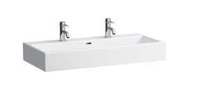 LAUFEN LIVING CITY umývadlo na dosku 100 cm, s 2 otvormi pre batérie a prepadom, brúsené
