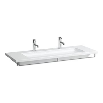 LAUFEN LIVING SQUARE umývadlo 130 cm, s 2 otvormi pre batérie a prepadom H8164360001071 Obrázek - fotka