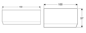 GEBERIT SELNOVA čelný panel k vani 150x57 cm 554.872.01.1 Technický nákres