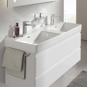LAUFEN PRO S dvojumývadlo 130 cm, s 2 otvormi pre batérie a prepadom H8149680001041 Obrázek - fotka