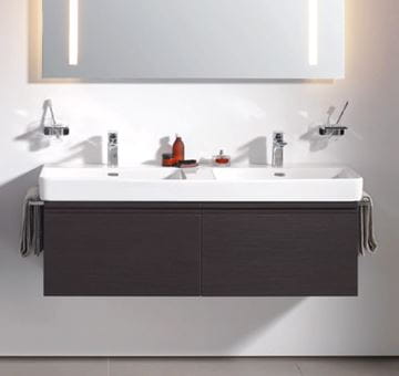 LAUFEN PRO S dvojumývadlo 130 cm, s 2 otvormi pre batérie a prepadom H8149680001041 Obrázek - fotka