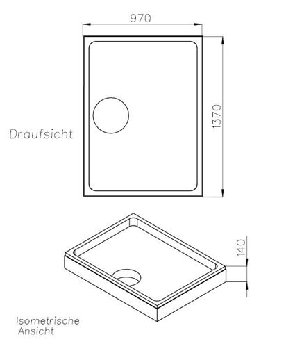 CONCEPT 300 vaničkový nosič 1400x1000mm, polystyrén SD 25720 Technický nákres