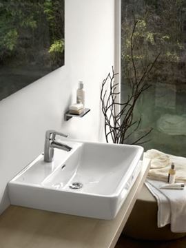 LAUFEN PRO S umývadlo 55 cm, s otvorom pre batériu a prepadom, LCC H8169624001041 Obrázek - fotka