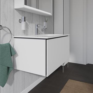 DURAVIT L-CUBE skrinka pod umývadlo 82x48,1x40 cm, 1 zásuvka, Push-open, White matt LC614101818 Obrázek - fotka