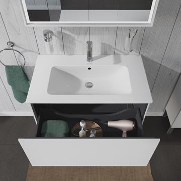 DURAVIT L-CUBE skrinka pod umývadlo 82x48,1x40 cm, 1 zásuvka, Push-open, White matt LC614101818 Obrázek - fotka