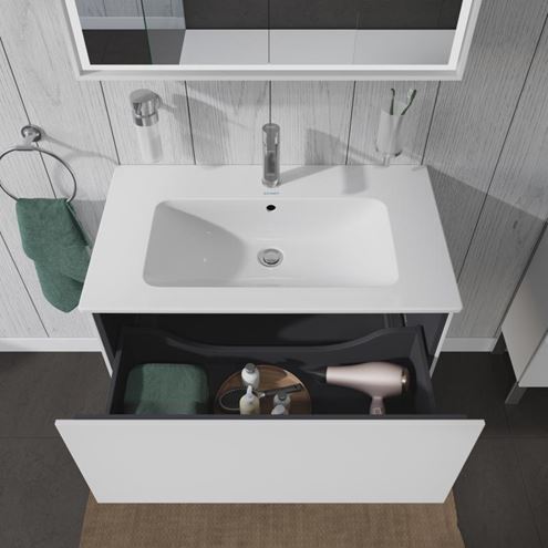 DURAVIT L-CUBE skrinka pod umývadlo 82x48,1x40 cm, 1 zásuvka, Push-open, White matt LC614101818 Obrázek - fotka