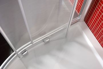 POLYSAN LUCIS LINE sprchový kút 90x80 cm, R550, posuvné dvere, leštený hliník/sklo číre DL5215 Obrázek - fotka