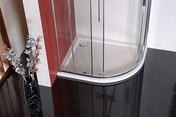 POLYSAN LUCIS LINE sprchový kút 90x80 cm, R550, posuvné dvere, leštený hliník/sklo číre DL5215 Obrázek - fotka