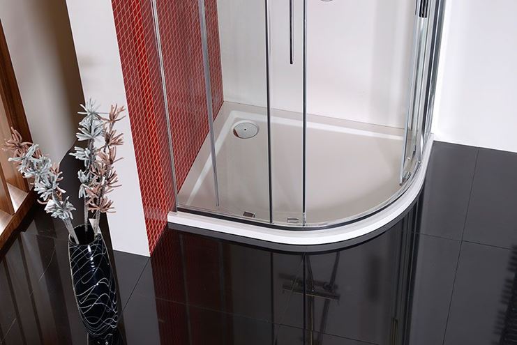 POLYSAN LUCIS LINE sprchový kút 90x80 cm, R550, posuvné dvere, leštený hliník/sklo číre DL5215 Obrázek - fotka