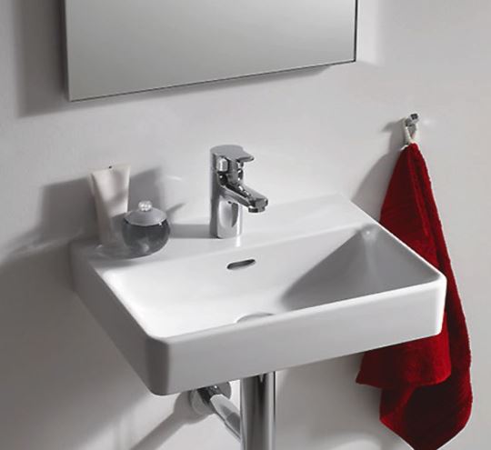 LAUFEN PRO S umývadielko 45 cm, s otvorom pre batériu, bez prepadu H8159610001561 Obrázek - fotka
