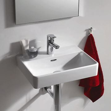 LAUFEN PRO S umývadielko 45 cm, s otvorom pre batériu a prepadom, brúsené H8169610001041 Obrázek - fotka