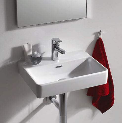 LAUFEN PRO S umývadielko 45 cm, s otvorom pre batériu a prepadom, brúsené H8169610001041 Obrázek - fotka