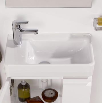 LAUFEN PRO S umývadielko 48 cm, s otvorom pre batériu vľavo a prepadom H8159550001041 Obrázek - fotka
