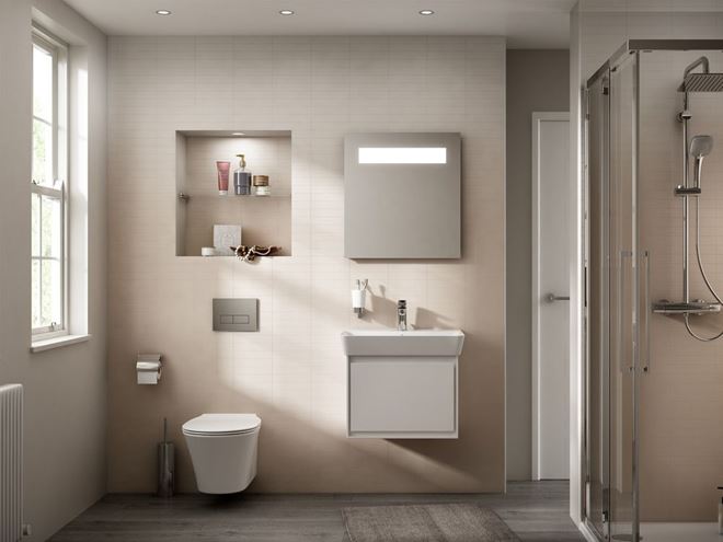 IDEAL STANDARD CONNECT AIR umývadlo 60 cm, s otvorom pre batériu a prepadom E029801 Obrázek - fotka