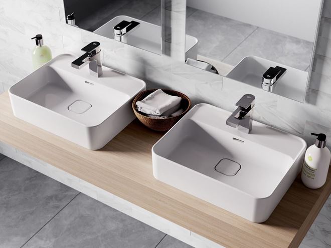 IDEAL STANDARD STRADA II umývadlo na dosku 50 cm, s otvorom pre batériu a prepadom T296601 Obrázek - fotka