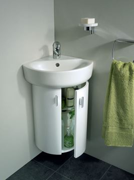 IDEAL STANDARD CONNECT ARC umývadielko 48 cm rohové, s otvorom pre batériu a prepadom, Ideal Plus E7136MA Obrázek - fotka