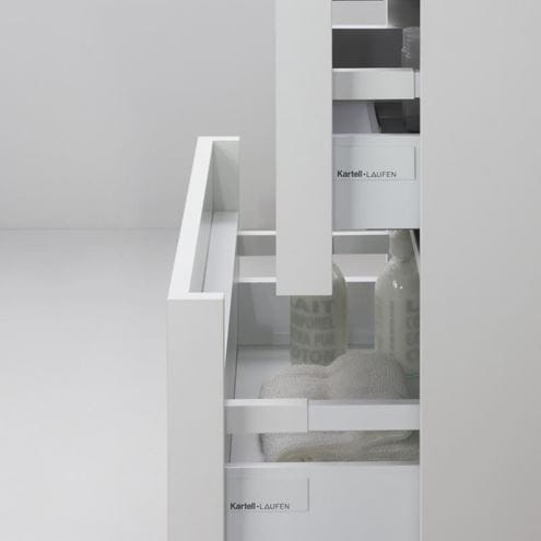 LAUFEN KARTELL skrinka pod umývadlo 118x45x60 cm, 2 zásuvky, Push-open, s organizérom, matná biela H4076480336401 Obrázek - fotka