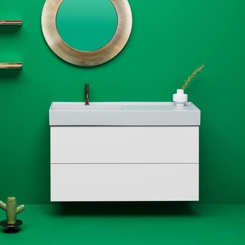 LAUFEN KARTELL skrinka pod umývadlo 118x45x60 cm, 2 zásuvky, Push-open, s organizérom, matná biela H4076480336401 Obrázek - fotka