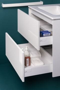 LAUFEN BASE skrinka pod umývadlo 57x35,8x51,5 cm, 2 zásuvky, lesklá biela H4022121102611 Obrázek - fotka