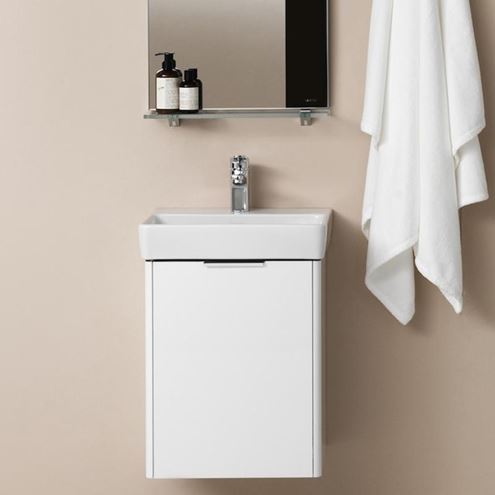 LAUFEN BASE skrinka pod umývadlo 41,5x32,1x51,5 cm, 1 dvierka, pánty vľavo, matná biela H4021111102601 Obrázek - fotka