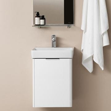 LAUFEN BASE skrinka pod umývadlo 41,5x32,1x51,5 cm, 1 dvierka, pánty vľavo, matná biela H4021111102601 Obrázek - fotka