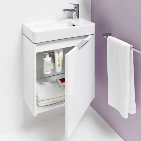 LAUFEN BASE skrinka pod umývadlo 46x26,7x51,5 cm, 1 dvierka, pánty vpravo, matná biela H4021021102601 Obrázek - fotka