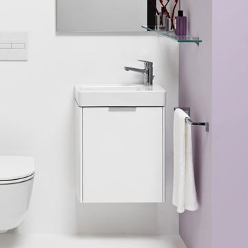 LAUFEN BASE skrinka pod umývadlo 46x26,7x51,5 cm, 1 dvierka, pánty vpravo, matná biela H4021021102601 Obrázek - fotka