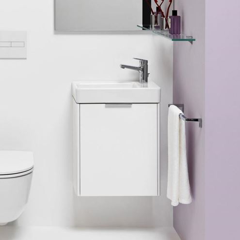 LAUFEN BASE skrinka pod umývadlo 46x26,7x51,5 cm, 1 dvierka, pánty vpravo, matná biela H4021021102601 Obrázek - fotka
