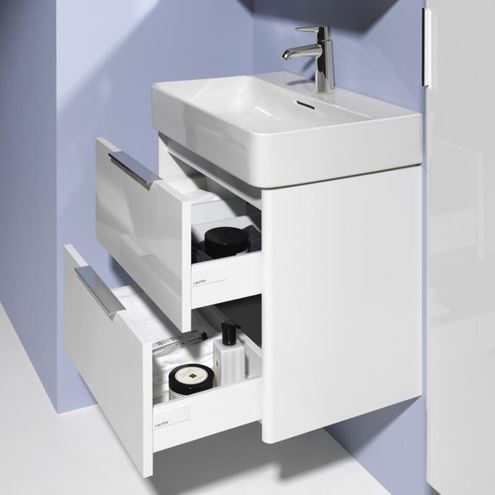 LAUFEN BASE skrinka pod umývadlo 53,3x39,1x51,5 cm, 2 zásuvky, biela mat H4021921102601 Obrázek - fotka