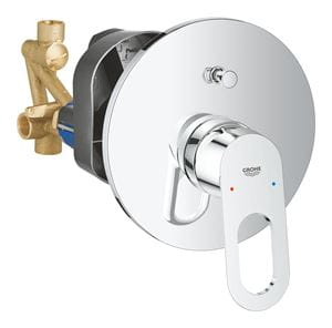 GROHE BAULOOP vaňová podomietková batéria, s prepínačom, s telesom, chróm