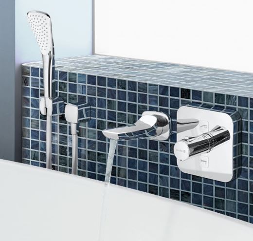 KLUDI PUSH podomietková termostatická batéria, pre 2 spotrebiče, chróm 389110538 Obrázek - fotka