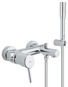 GROHE CONCETTO vaňová nástenná batéria, s prepínačom, so sprchovou súpravou, chróm