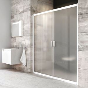 RAVAK BLIX BLDP4 140 sprchové dvere 140x190 cm, posuvné, biela/sklo Grape