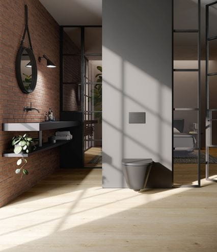 TECE VELVET ovládacie tlačidlo pre dve splachovania, Soft touch, kompozit FENIX NTM, antracit 9240731 Obrázek - fotka