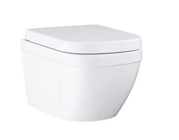 GROHE EURO CERAMIC závesné WC so SoftClose sedadlom, Rimless, Triple Vortex splachovanie, alpská biela